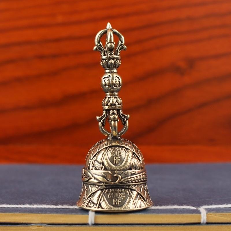 1Pcs Christmas Bronze Bell Creative Gift Home Decoration Brass Handicraft Die Cast Drop Bell Wind Bell For Key Car Use