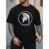 European Sizes Men's Sparta Helmet Print T-Shirt - Greek Design Shirt for Gym Training & Casual Wear, Breathable Fit Suitable