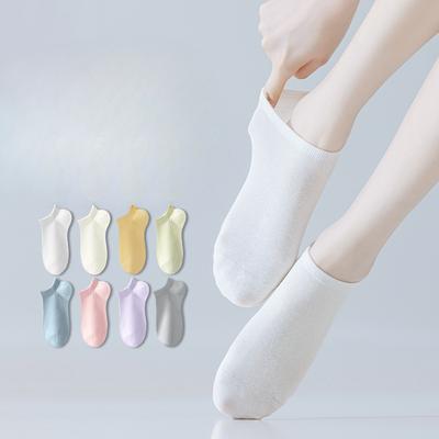 Жіночі літні тонкі шкарпетки-слідки з чистої бавовни, однотонні, універсальні, з низькою посадкою, невидимі, антипілінгові, короткі
