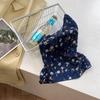 Women Floral Printing Breathable Scarf Mask Bandana with Ear Loops Neck Gaiter Summer UV Sun Protection Face Cover