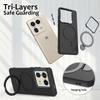 For Motorola Moto X50 Ultra 5G/Motorola Edge 50 Ultra 5G Magnetic Case Rotating Ring Kickstand TPU + PC Back Cover