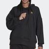 Adidas Originals Marimekko Logo Embroidered Loose Fit Sports Hoodie Women Hoodies Black H20415