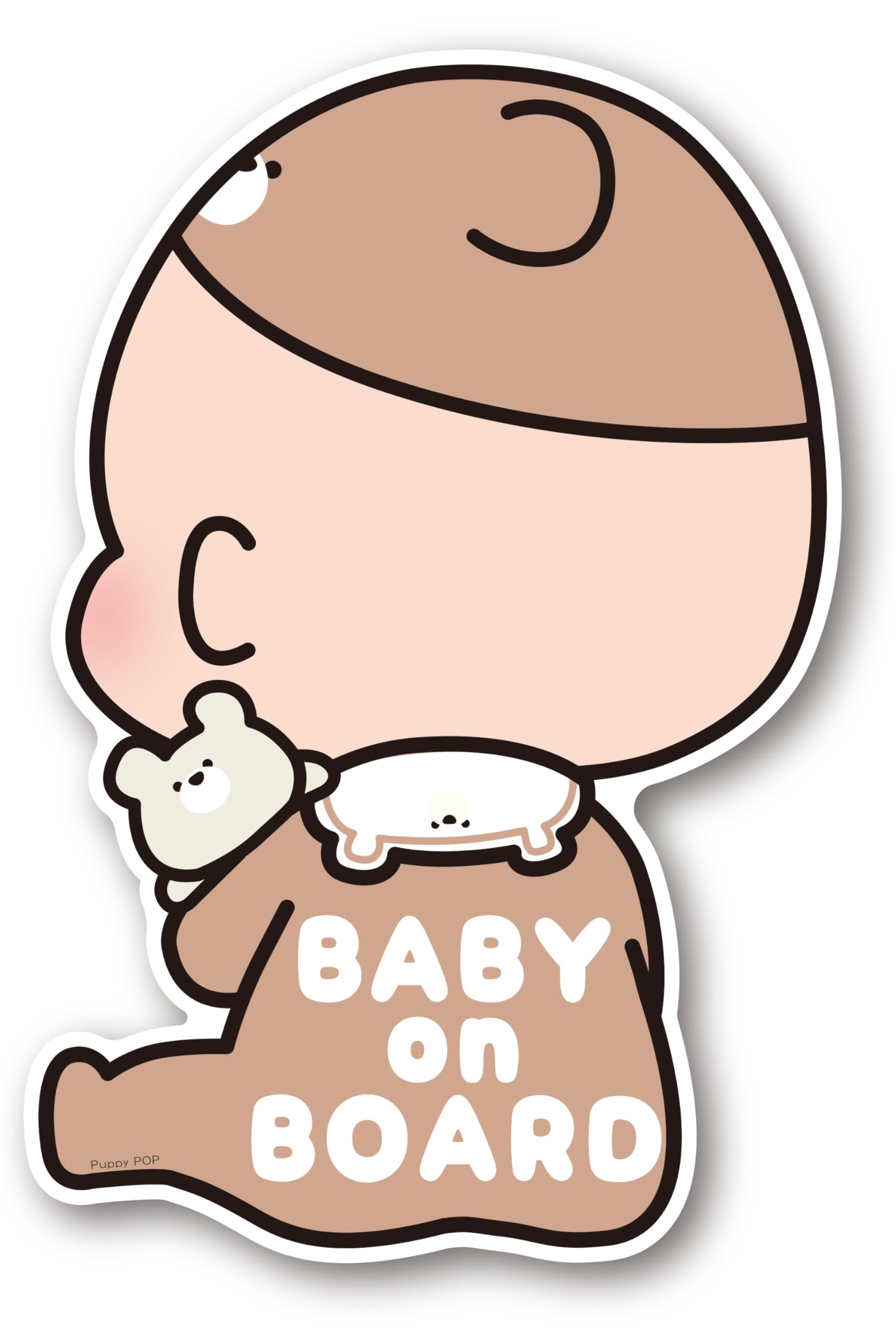 [Puppy POP] Car magnet sticker BABY ON BOARD Baby is one size