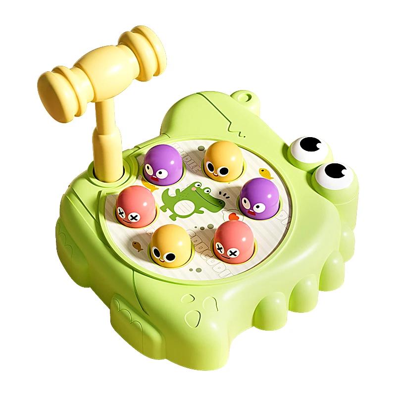 

Kids Toy Montessori Learning Toddler Whack-a-mole Game Hammering And Pounding Toys Educational Puzzle Birthday Gift For Toddler зелений