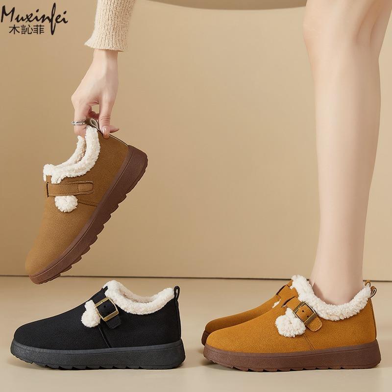 Fashion Women's Cotton Shoes Winter New Fashion Versatile Cotton Boots with Thick Velvet Snow Boots Fashion Cheap Shoes Clearance
