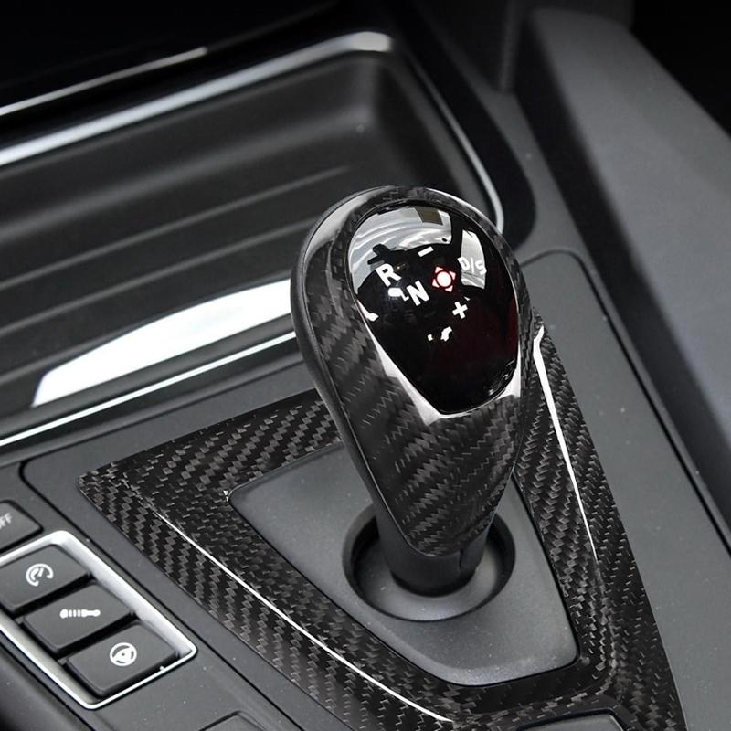 For BMW F80 F82 F87 M3 M4 M2 M5 F83 F85 X5M F86 X6M F13 Real Carbon Fiber Car Gear Shift Knob Cap Cover Sticker Panel Trim