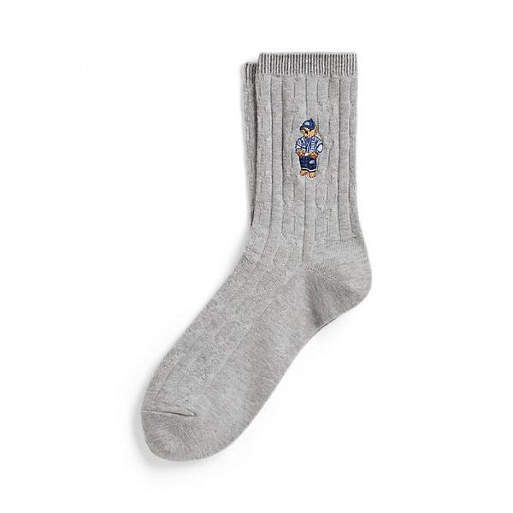 Polo Ralph Lauren Men S Polo Bear Cable Knit Half Crew SockS mapohoS03421108020 ONE