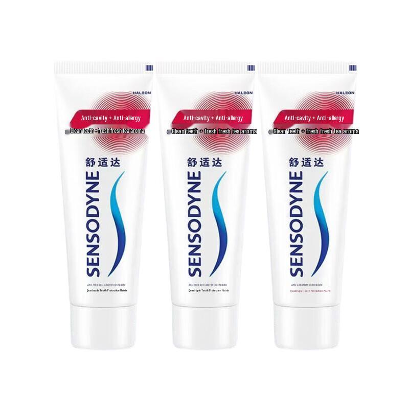Зубная паста Sensodyne Защита от кариеса и чувствительности (Свежий чай, 3x100 г)