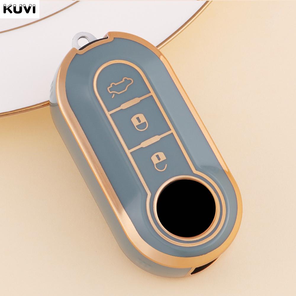 Kuvi Tpu Car Key Cover Shell Case Fob For Fiat 500 Panda Punto Bravo Doblo Peugeot Boxer Citroen Relay Fiat Ducato Lancia Musa