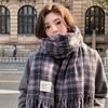 Soft Winter Scarf Thickened Neck Warmer Casual Shawl Wrap  for Women