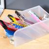 Desk Pencil Organizers Multifunction Plastic Transparent Inclined Desktop Makeup Brush Holder for
