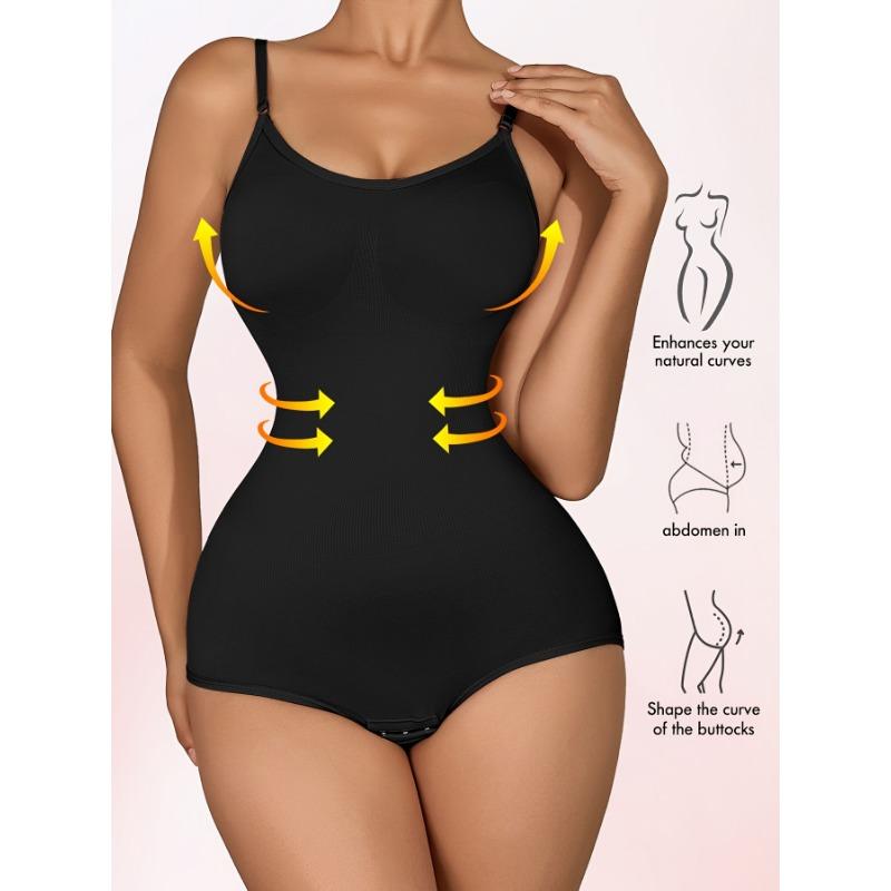 Женское поддерживающее бесшовное корректирующее белье с регулировкой S чёрный