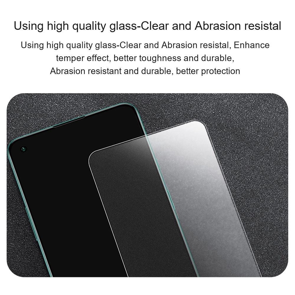 AMORUS High Aluminum-silicon Glass Screen Film for OnePlus 9 (EU/US Version),Anti-explosion 2.5D Arc Edge Screen Protector