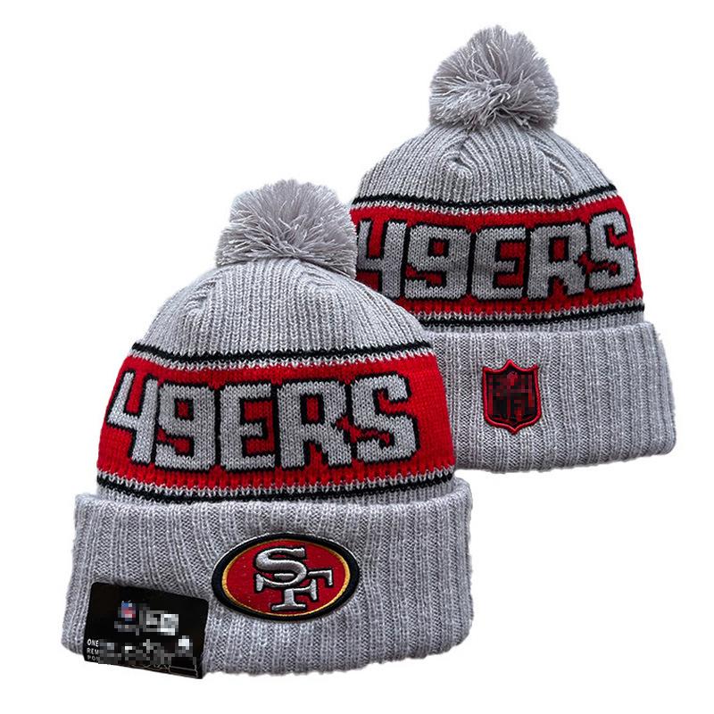 49er Team 2025 Autumn/Winter Wool Pom-Pom Knit Hat - Warm Embroidered Couple Style