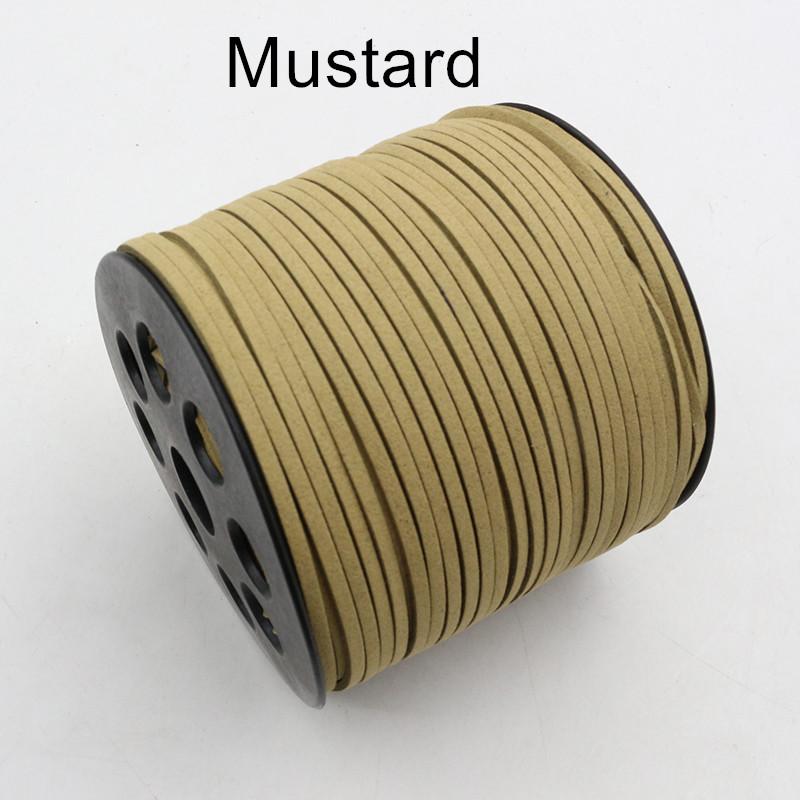 10m/lot 2.5mm Flat Faux Suede Braided Cord Korean Velvet Leather Thread String Rope For DIY Necklace Jewelry Making Supplies