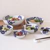 EAST table Japanese Mino-ware Ceramic Triangle Small Bowl - Arabesque Pattern