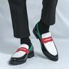 Fashion Party men's leather shoes Fashion designer style design Leisure Office Handsome casual young Versatile loafers Color blocked