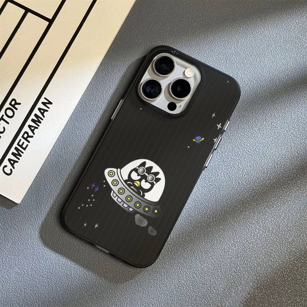 

B-BadBadtzS-maru For iPhone 17 16 15 11 12 13 14 Pro Max Plus Pro Corrugated Translucent Back Phone Cover iPhone 14 plus