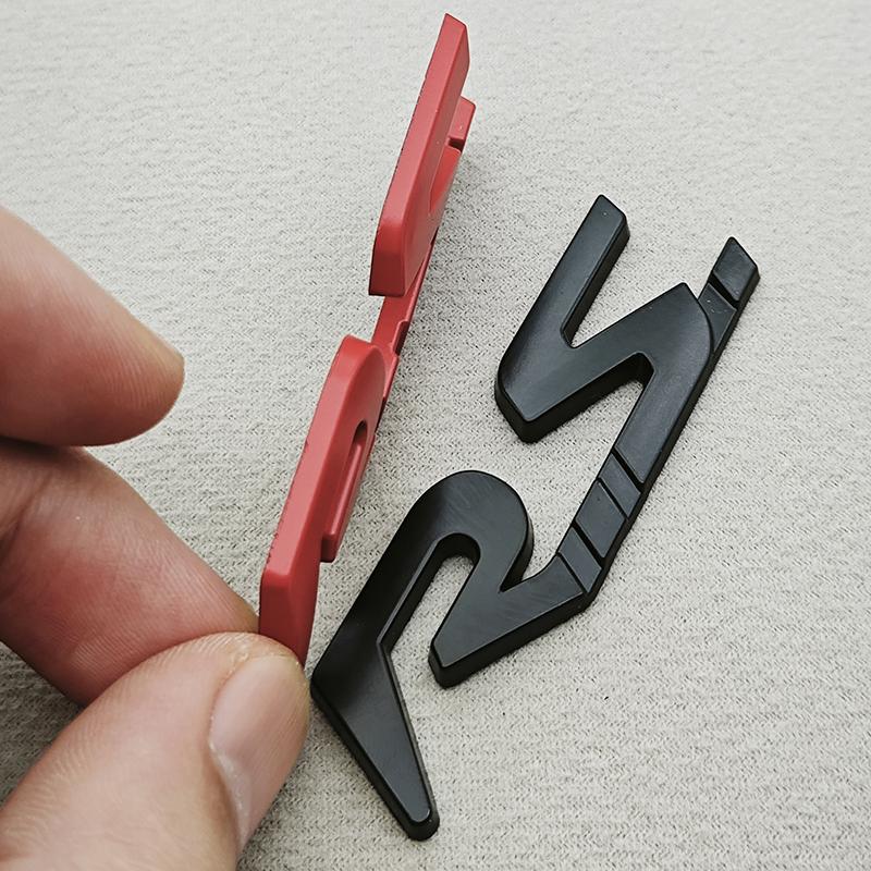 3D Metal RS Logo Car Rear Trunk Front Grille Emblem Badge Sticker Decal for Renault Megane Laguna Duster Captur Fluence Espace Y5