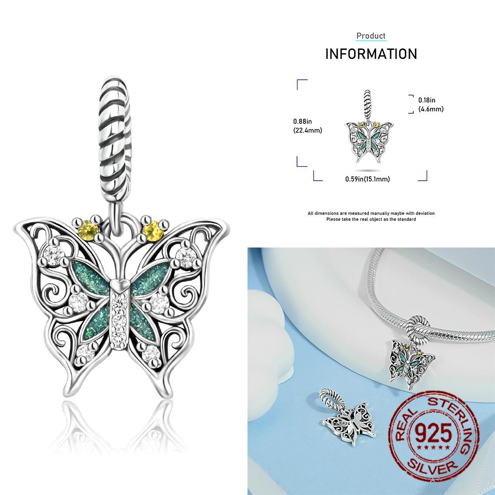 Měď Barevné Macešky Sedmikrásky Květiny Víla Elfové Motýl Přívěsek Korálek Vhodný pro Náramek Butik Sladěný Dárek