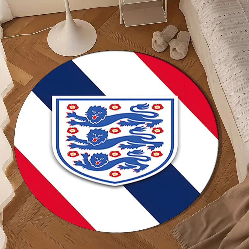 EnglFootball Crest Round mat Home Decor, Chair rug For livingroom,Bedroom, doormat home decor Birthday Gift Christmas Gifts