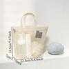 Mesh Makeup Organizer Portable Convenient Shower Bag  Solid Color Tote Bag Simple Robust Hanging Pouch Bath Mesh Pockets