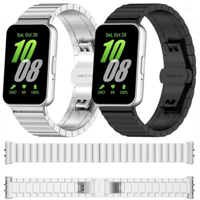 Kovový řemínek pro Samsung Galaxy Fit 3 Nerezová ocel Vyměnitelný náramek pro Samsung Galaxy Fit 3 Příslušenství pro chytrý náramek