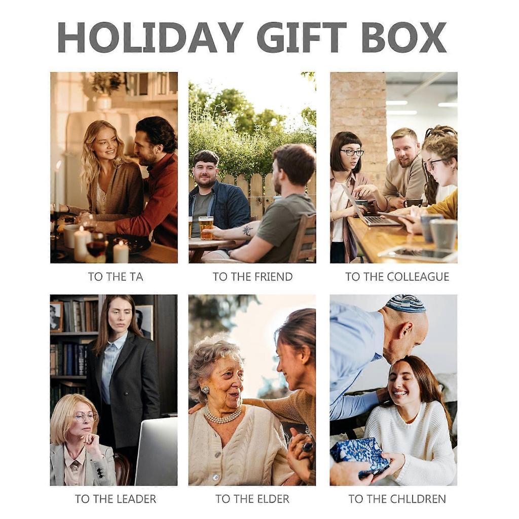 Black Wrapping Box Gift Box Rectangular Shape Elegant Design For Christmas And Valentine's Day 4Pcs