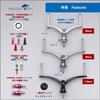 HEIGHTEN Reel Handle (No Knob) 80/92/95/98/110mm - Shimano/Daiwa Compatible (80mm - Black) (HT01801)