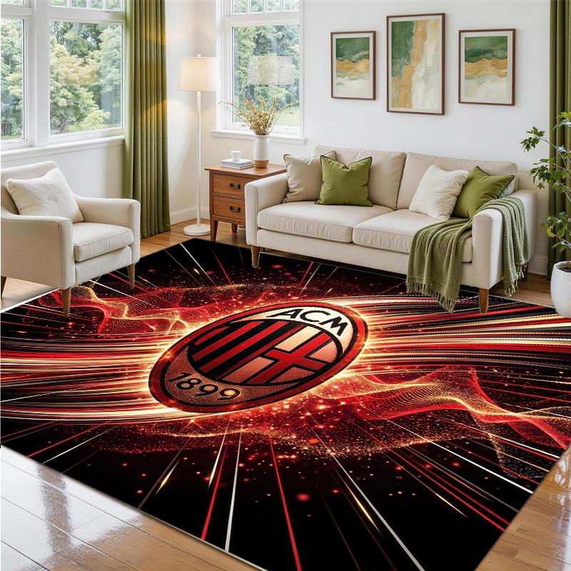 AC Milan Design Crystal Velvet Rug Soft Decorative Mat for Bedroom Entrance