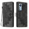 For Xiaomi 12T Pro,12T,12 Pro,12X,Mi 12 Lite,Redmi Note 12S 4G Mandala Embossed PU Leather Flip Wallet Phone Case