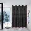 Modern Black And White Grid Shower Curtain Minimalist Bathroom Design Waterproof Bath Linen Geometric Pattern Decor