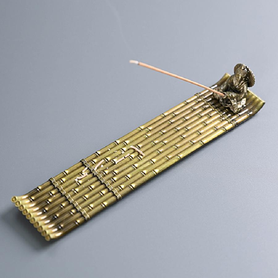 Alloy Bamboo Stick Holder, Jiang Taigong Fishing Incense Burner, Indoor Aromatherapy Stove Incense Holder Decoration