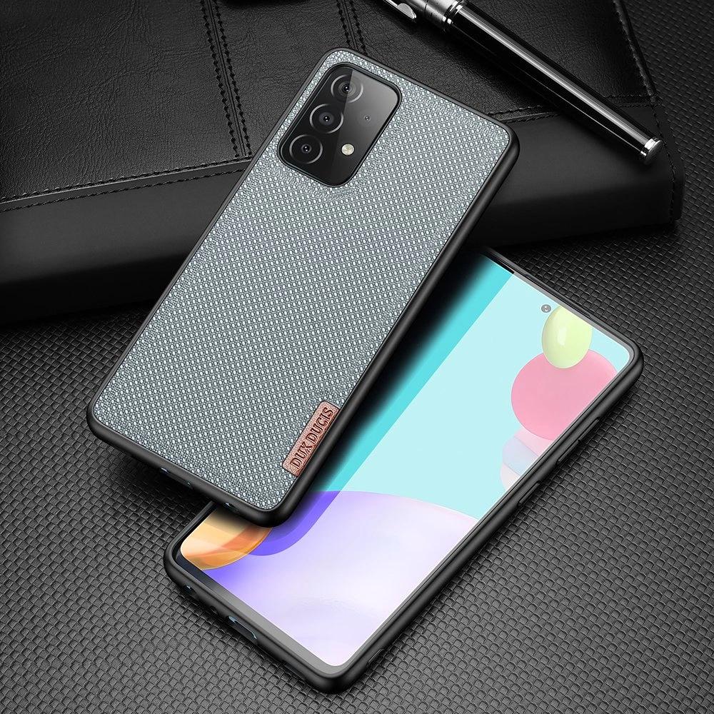 Dux Ducis Fino Case Cover Covered with Nylon Material Samsung Galaxy A72 4G Grey