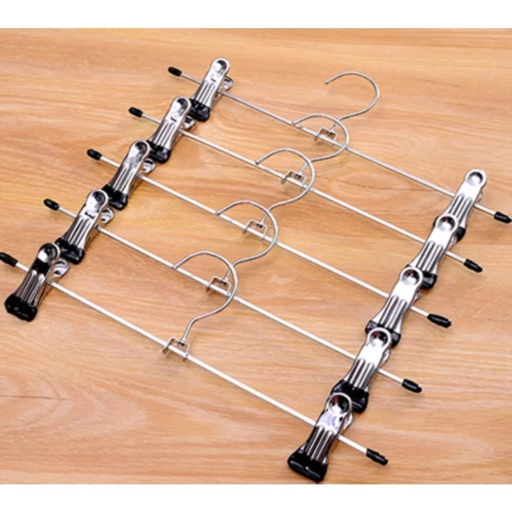 360 ° Rotating Hook Hangers Pants Hanger Clip Hangers with Anti Slip Clips Space Saving Metal Clip Hangers 5pcs