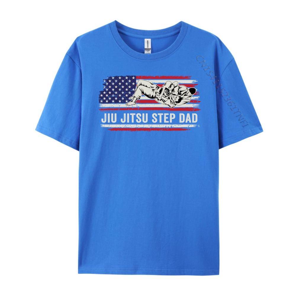 Jiu Jitsu Mma Or Bjj Usa Flag Art Step Dad Grahpic Tee Shirt Short Sleeve Tee Outdoor