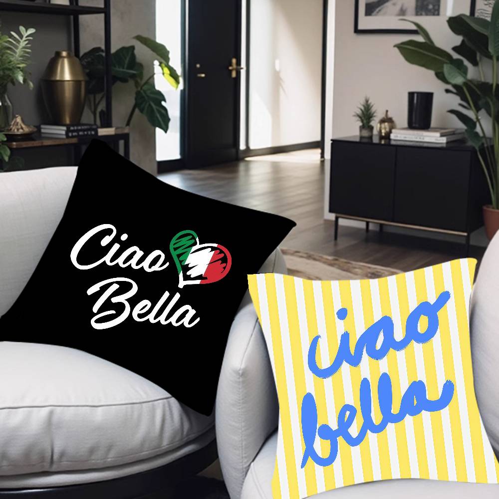 Ciao Bellas Italy Cushion Cover Decorative Pillow Sofa Home Decor Case Pillow Cases