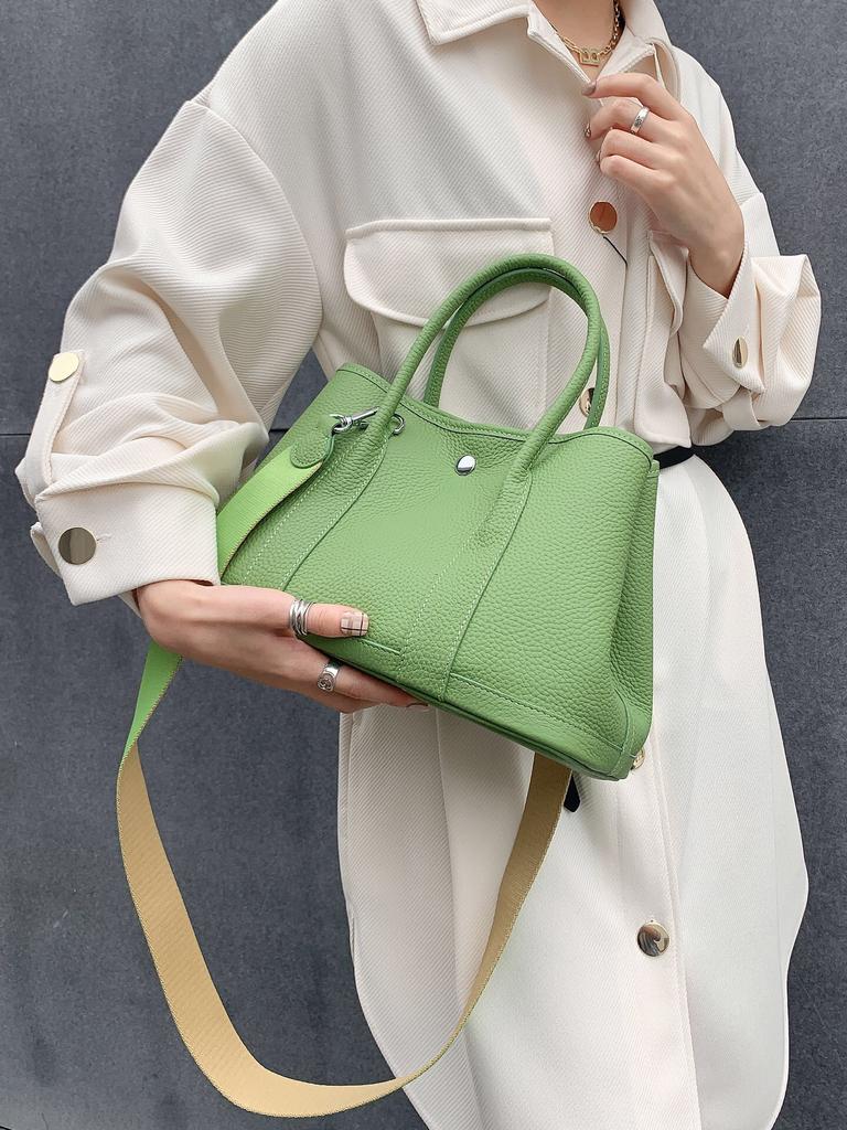 New Leather Garden Bag Fashion First Layer Cowhide Women's Bag Versatile Large Capacity Women's Handbag Pure Leather Tote Bag