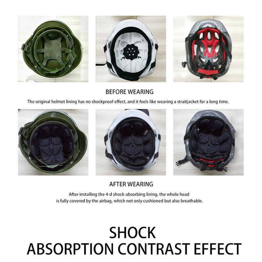 Helmet Inner Protection Pad Inner Lining Of the 4-D Shock Absorber Breathable for Motorcycle Racing Riding Outdoor