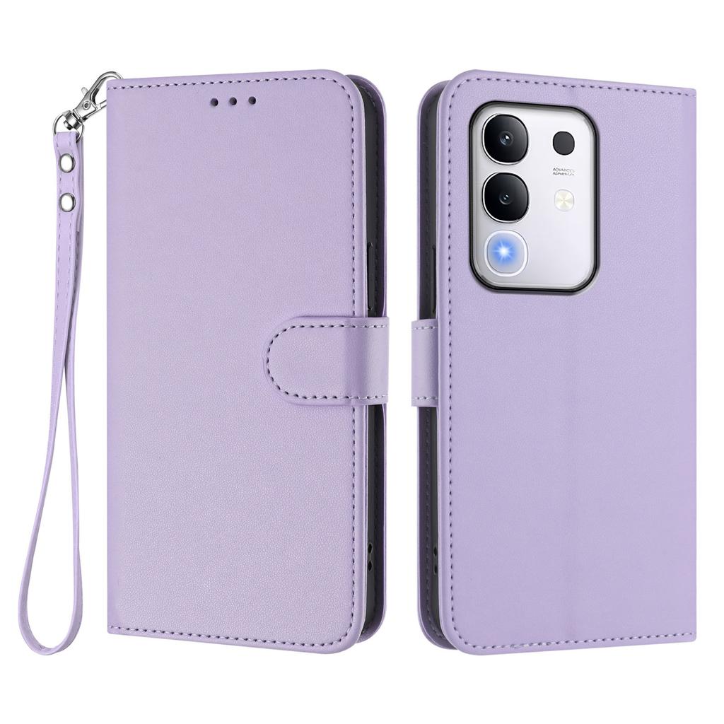 For vivo T4x 5G/vivo Y300t 5G/vivo iQOO Z10x 5G/vivo Y29 4G Leather Case Wallet Stand Phone Cover with Wrist Strap