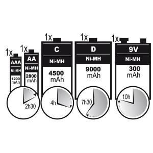 Uniwersalna szybka ładowarka-rozładowarka - - - Wyjście USB - Wyświetlacz LCD