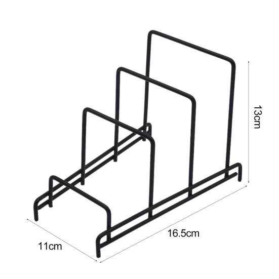 Kitchen Metal Storage Rack Modern Strong Load Bearing Multi-functional Countertop Pot Lid Cutting Board Plate Cutter Display Organizer Holder