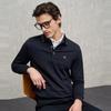 EMZ Men's Warm Brushed Long Sleeve Polo Shirt