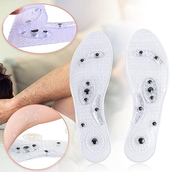 1 pair Magnetic Shoe Insoles,Magnetic Therapy Foot Massager Shoe Pad for Men & Women,Anti-Fatigue Shoe Insoles