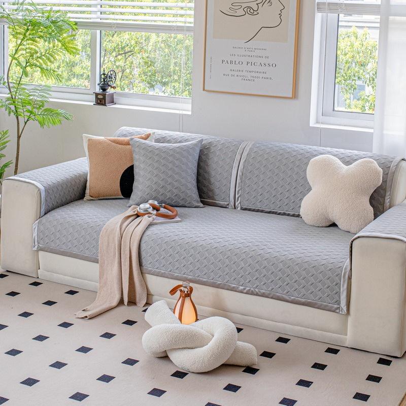 Ice Silk Sofa Cover Summer Universal Non-slip Sofa Mat Cool Feeling Couch Cushion Sofa Towel Couch Slipcovers for Living Room