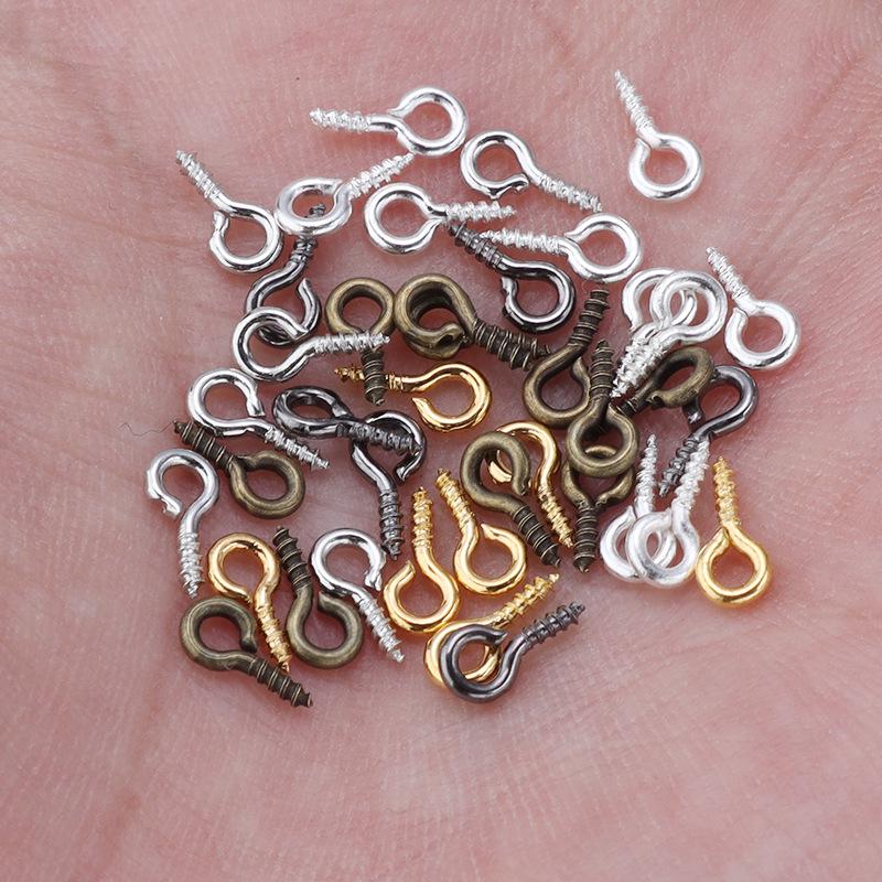 Screw Eye Pins for DIY Jewelry: 1000 Pcs/bag - Perfect for Necklaces, Pendants, and Pearl Head Projects