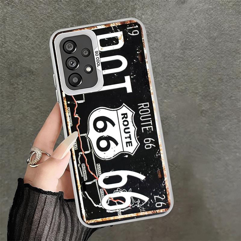 Retro Vintage License Plate Soft Phone Case for Samsung A17 A16 A15 A14 A13 A57 A56 A55 A54 A53 A37 A36 A35 A34 A33 A26 A25 A24