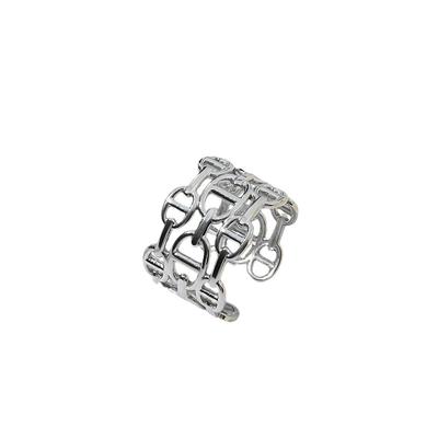 European & American Style Titanium Steel Adjustable Chain Ring - Non-Fading Women's Hand Jewelry