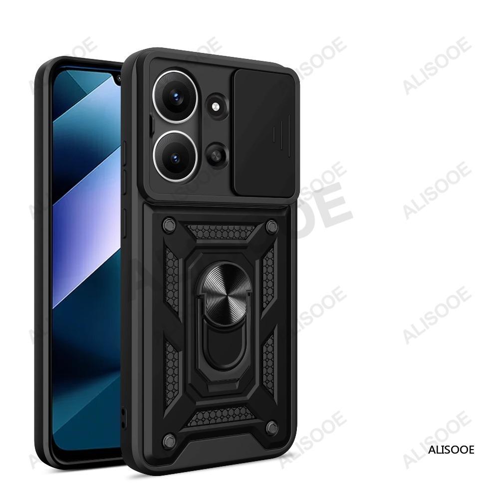 Kickstand Funda for POCO C85 4G Case Armor Slide Camera Protection Back Cover Ring Holder Shockproof Capa