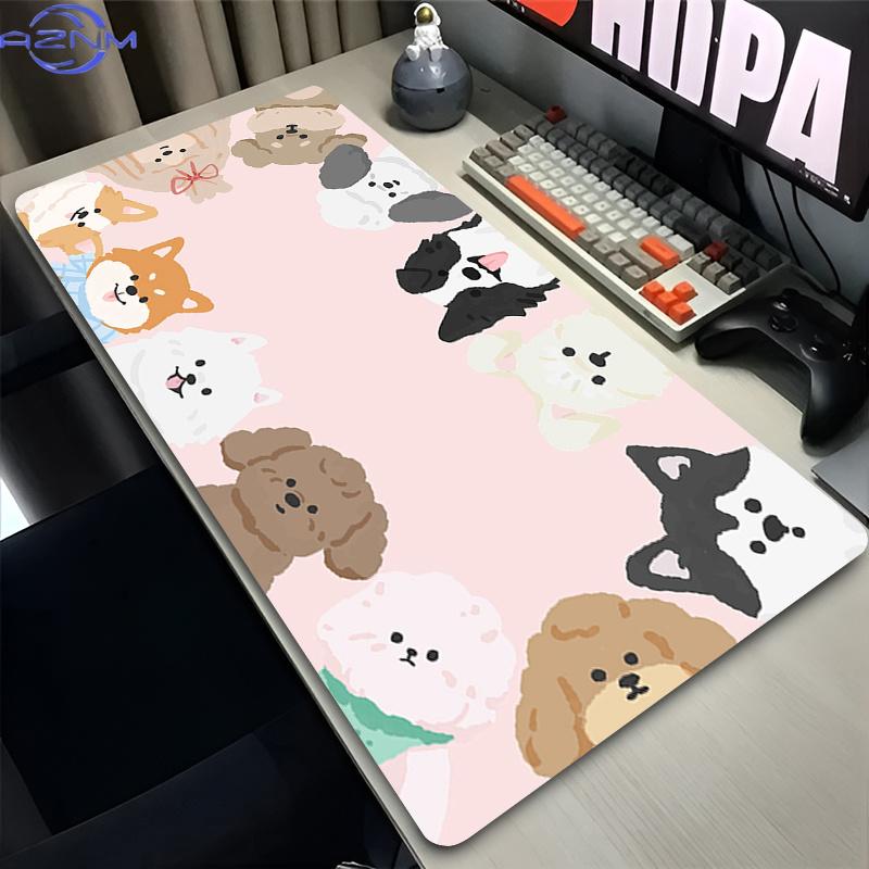 Gummi-Mauspad Kawaii Rutschfeste Schreibtischmatte Corgi Hund Niedlich Großes Gaming-Mauspad Gamer HD-Druck Mauspad Spieltastatur-Pads XXL